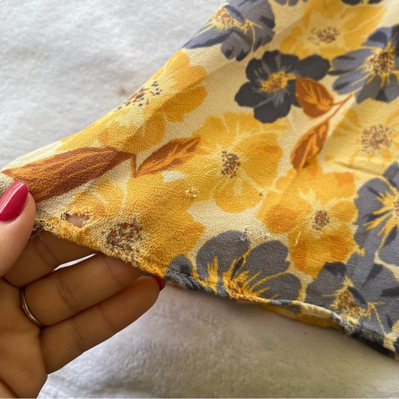 Reformation Meredith Yellow Floral Midi Dress in Terrazza Floral Size 8 - Picture 11 of 12